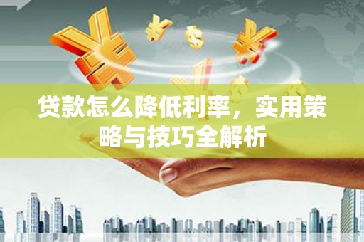 召陵贷款怎么降低利率，实用策略与技巧全解析