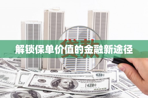 召陵解锁保单价值的金融新途径