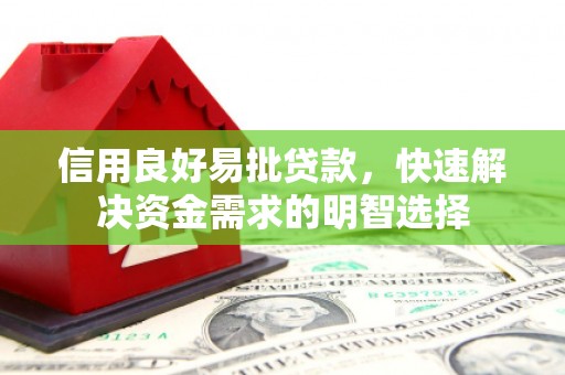 召陵信用良好易批贷款，快速解决资金需求的明智选择