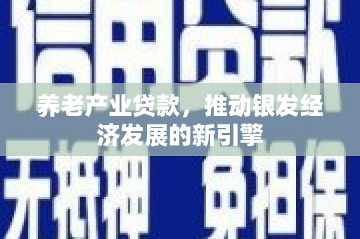 召陵养老产业贷款，推动银发经济发展的新引擎