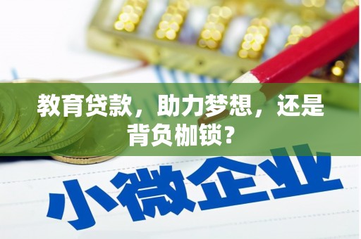 召陵教育贷款，助力梦想，还是背负枷锁？