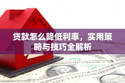 召陵贷款怎么降低利率，实用策略与技巧全解析