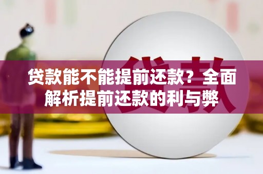召陵贷款能不能提前还款？全面解析提前还款的利与弊