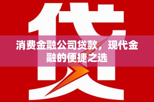 召陵消费金融公司贷款，现代金融的便捷之选